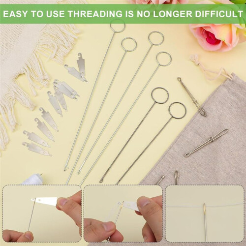 20pcs Sewing Ring FlipperHook, Sewing Loop Turner Hooks Drawstring Threader Tool for Fabric Coats Jackets Hoodies 1