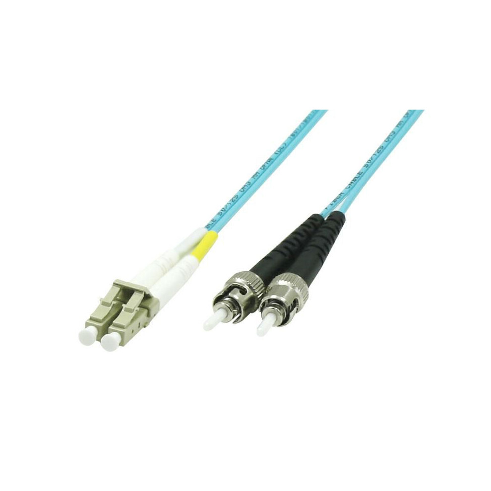 Microconnect Optical Fibre Cable Lc-St Multimode Duplex Om3 (Aqua ) 1M Blue 5704327694137