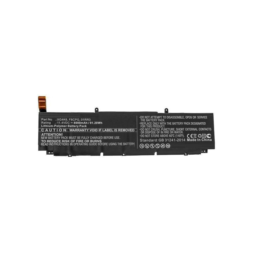 Coreparts Laptop Battery 91.2Wh Li-Polymer 11.4V 8000Mah 5715063511121