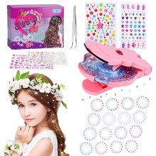 SEMKOTREE Hair Gem Stamper, Hair Gems Bedazzler Kit with 420 Rhinestones, Jewels Machine Stamp, Girls Toys Diamonds Stapler with Nail Stickers, Tweez