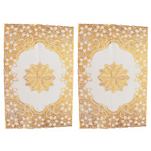 Stile 2 2 pezzi 30x45 cm tovagliette da tavola in PVC dorato