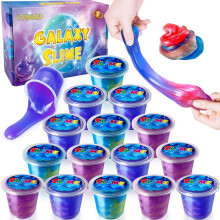 YOPINSAND 15 Pack Galaxy Slime Kit, Slime Party Favors for Kids, Stretchy & Non-Sticky, Slime Toy for Boys Girls 5-12
