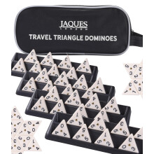 Jaques of London Triangle Dominoes Game | Perfect Traditional Family Games including Triangle Domino Tiles and Travel Zip Case | Quality Board Games