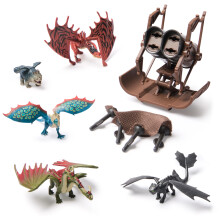 Dreamworks Dragons How to Train Your Dragon, 5-Pack Dragon Catcher Set with Hiccup’s Mangler Net Launcher, Kids Toys for Boys & Girls Ages 4 and up