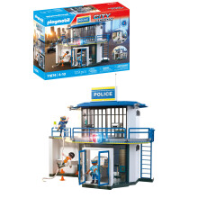 Playmobil | Action Heroes | Police Station with Investigation Room | Action-packed police toy | Encourages creativity & detective skills | For childr