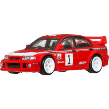 Hot Wheels Mitsubishi Lancer Evolution VI Car Culture Vehicle, Premium 1:64 Scale Die-Cast Toy Car with Real Riders Tires & Metal/Metal Body & Chassi
