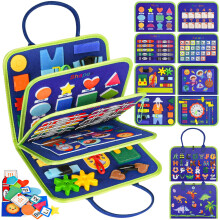 Asten Busy Board Montessori Toys, Busy Books for Toddlers, Sensory Board Quiet Educational Activity Book for Toddlers, Toddler Travel Toys for Plane