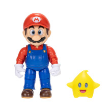 Jakks Pacific The Super Mario Galaxy Movie Mario 5" / 12.7cm Action Figure with Accessory, Officially Licensed, 22 Points of Articulation, Includes G