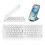 Foldable  Wireless Keyboard (Sync  to 3 Devices), Portable Folding Keyboard for Android Windows,White 3