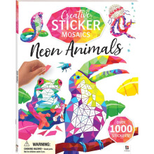 Hinkler Creative Sticker Mosaics Neon Animals