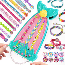 Euclidean Cube Bracelet Making Kit for Girls, 2 in 1 Fishtail Shape DIY Jewellery Making Kit, Arts and Crafts for Kids Age 6-12, Birthday Gift for 6