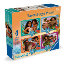 Ravensburger Disney Moana 2 Jigsaw Puzzles for Kids Ages 3 Years and Up - 4 in a Box Set (12, 16, 20, 24 Pieces) - Educational Puzzles for Toddlers