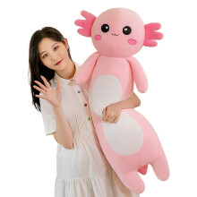 Aiuidun Long Axolotl Plush Pillow, Cute Axolotl Stuffed Animal Body Plush Soft Plushies Doll Toy for Girls Boys(65cm/25.59inch,Pink)