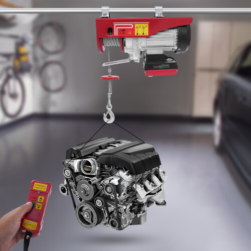 1200W Electric Hoist with Wireless Control & Two Slings 1