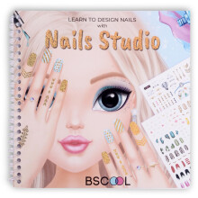 BSCOOL - Drawing, Coloring & Activity Book. Dress Me Up Nail Design with Stickers and Guides Fashion Design Sketchbook for Kids 5 and up. Little Desi