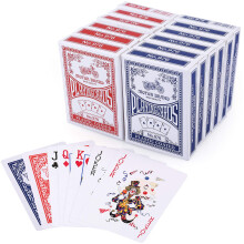 LotFancy Playing Cards UK, 12 Pack of Cards, Playing Cards Multipack, Poker Size Standard Index, Blue and Red, for Blackjack, Euchre, Canasta Card Ga
