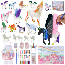 BONNYCO Unicorn Gifts for Girls Painting Kit 18 Set, Craft Kits for Kids with Glow in The Dark. Girls Toys 3 4 5 6 7 8 9 10 Years Old, Kids Crafts Gi
