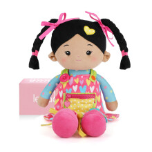 LeyaDoll Soft Bady Educational Soft Baby Doll(16''), Learning Sensory Doll for Toddlers, Montessori Toys for 2-Year-Old Girls Christmas, Birthday Gif