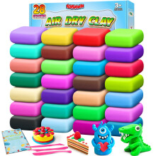 Air Dry Clay, 28 Colours Modelling Clay Kit with Tools, Craft Toys for Children 3-12 Years