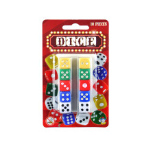 Henbrandt 2 x 10 Pack Six-Sided Coloured Dice with Rounded Edges 14mm Smooth Rolling D6 Game Dice Set Dice Maths Resource for Family Gameplay, DND, L