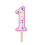 PME Pink Number 1 Candle, Large Size 1