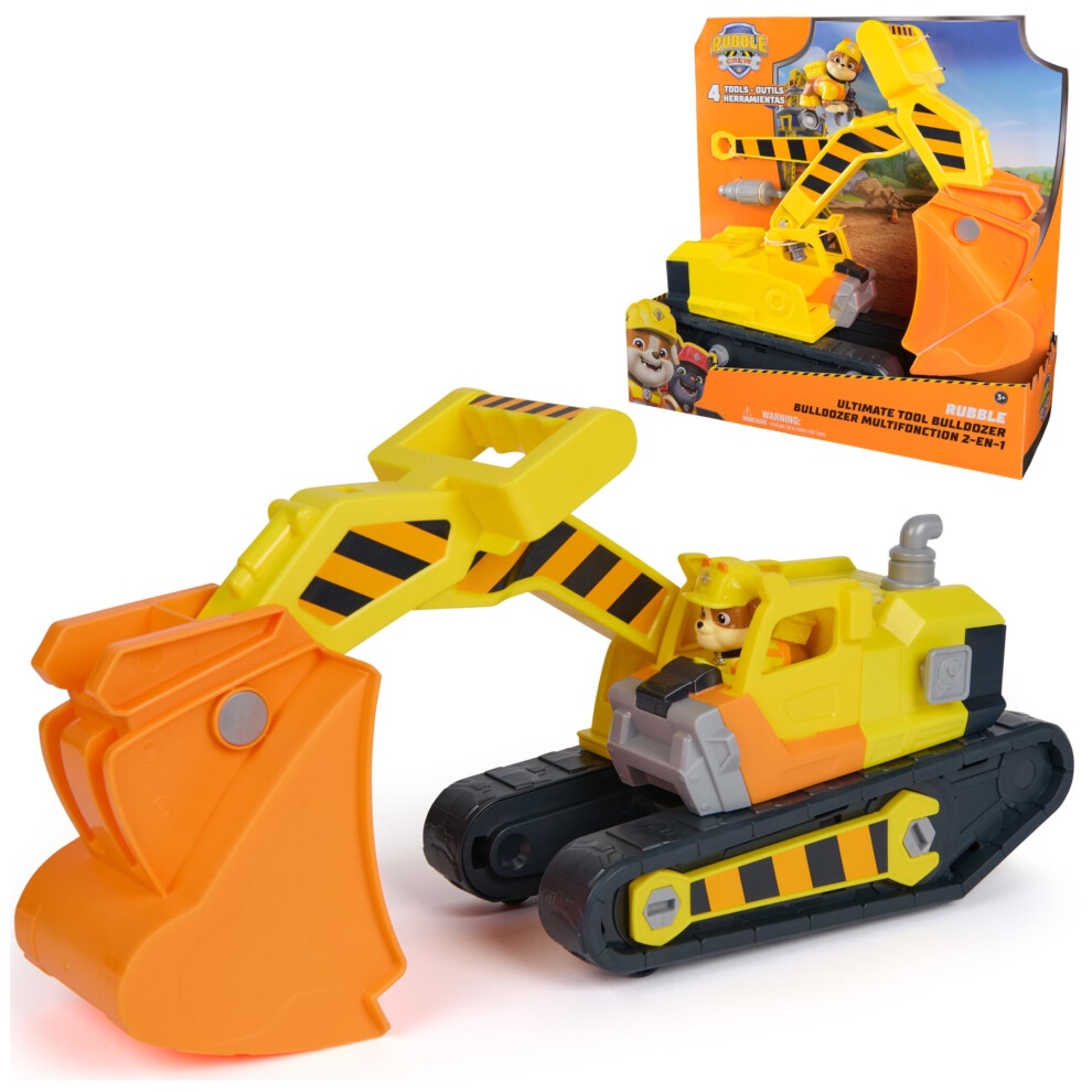 Photos - Doll Rubble & Crew Rubble's Ultimate Tool Bulldozer Vehicle, Toy Truck with Action Figure, PAW Patrol Kids Toys for Boys and Girl