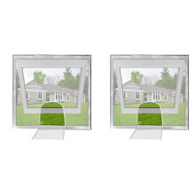 2X Adjustable Window Screen Replacement Kit with Zipper Opening,Keep Mosquitoes Out,Insect Protection for Household