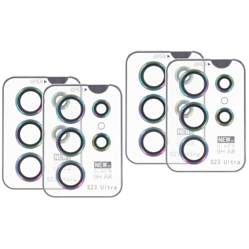 4Sets Kameraobjektiv Schutzglas Schutzfolie Hartglas Mehrfarbig