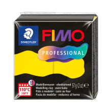 STAEDTLER Polymer Modelling Clay - FIMO Professional - Oven Bake Clay - True Yellow, 57g - 1 Block, 8040-100