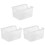 3Pièces Rangement Transparent Pour Sachets De Sucre 1