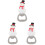 3Pcs White Portable Stainless Steel Christmas Tree Bottle 1