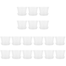 18Sets Orchid Pots with Holes Transparent Plastic Nursery Planters