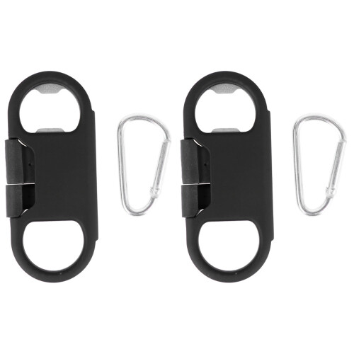 2Pièces Porte-Clés Chargeur Téléphone Noir, Style Moderne