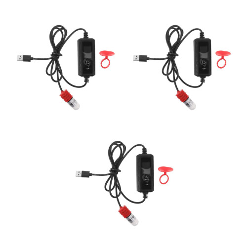3Pcs Multi-Color Betta Fish Heater USB Mini Aquarium Heater Adjustable