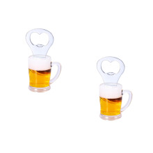 2Pcs Creative Glass Shape Bottle Multi Color Keychains