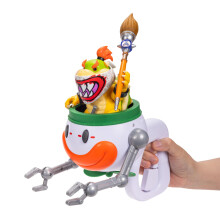 The Super Mario Galaxy Movie Bowser Jr. 5" / 12.7cm Action Figure with Clown Car, Officially by Jakks Pacific, Punching Arms, Water-Reveal Stickers &