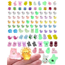 ePicsoa 102PCS Mini Resin Animals, 50 Styles Tiny Resin Glow In The Dark Animals, Suitable for Miniature Landscape, Fairy Garden, Aquarium Decoration