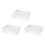 3X Plastic File Organizer Transparent Square Storage Box Storage Box File Storage Box S 1