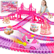 Wootoyz Girls Race Track Toy for 2 3 4 5 6 Year Old Girls Gift, Unicorn Gifts for Girls Birthday Presents for 3-12 Year Old Olds Toddler Toys Christm