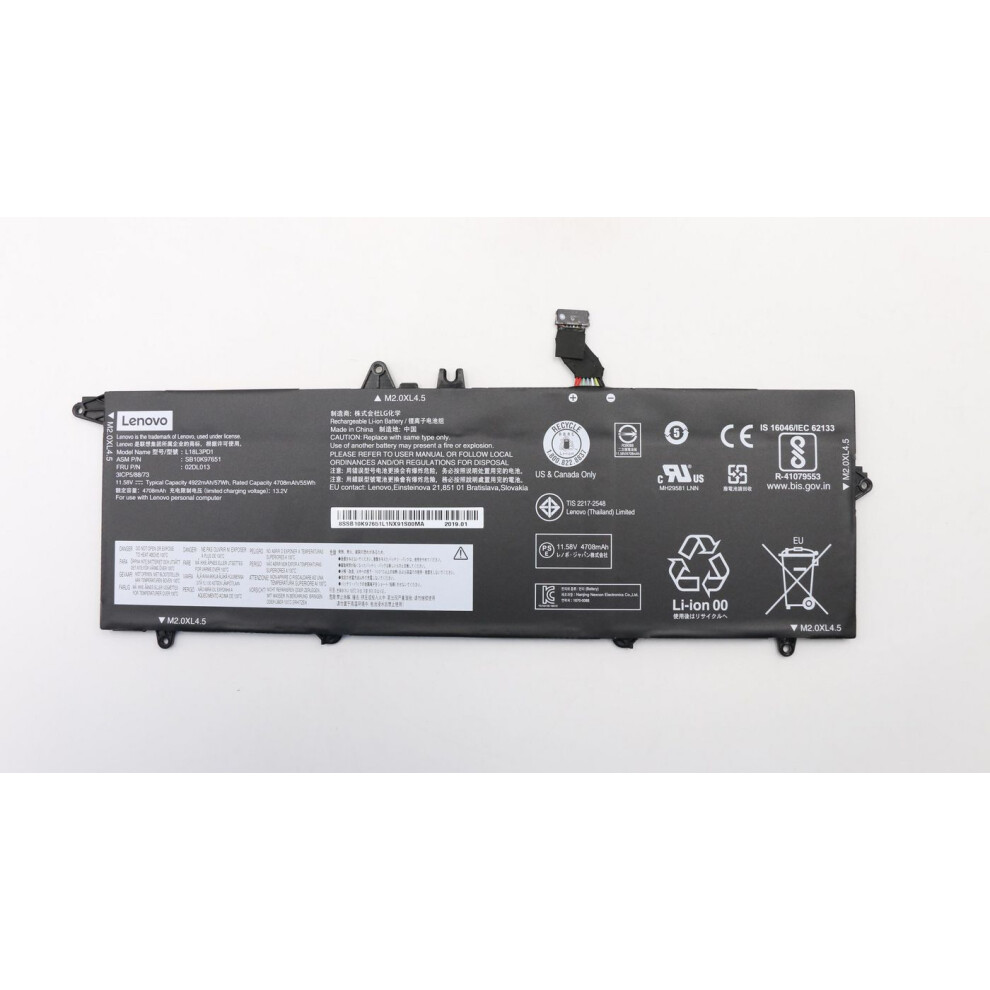 Lenovo Lithium-Ion Internal Battery 57Wh Capacity Compatible With Lenovo Thinkpad T14s Gen 1 Intel And Amd Models. 5706998818508