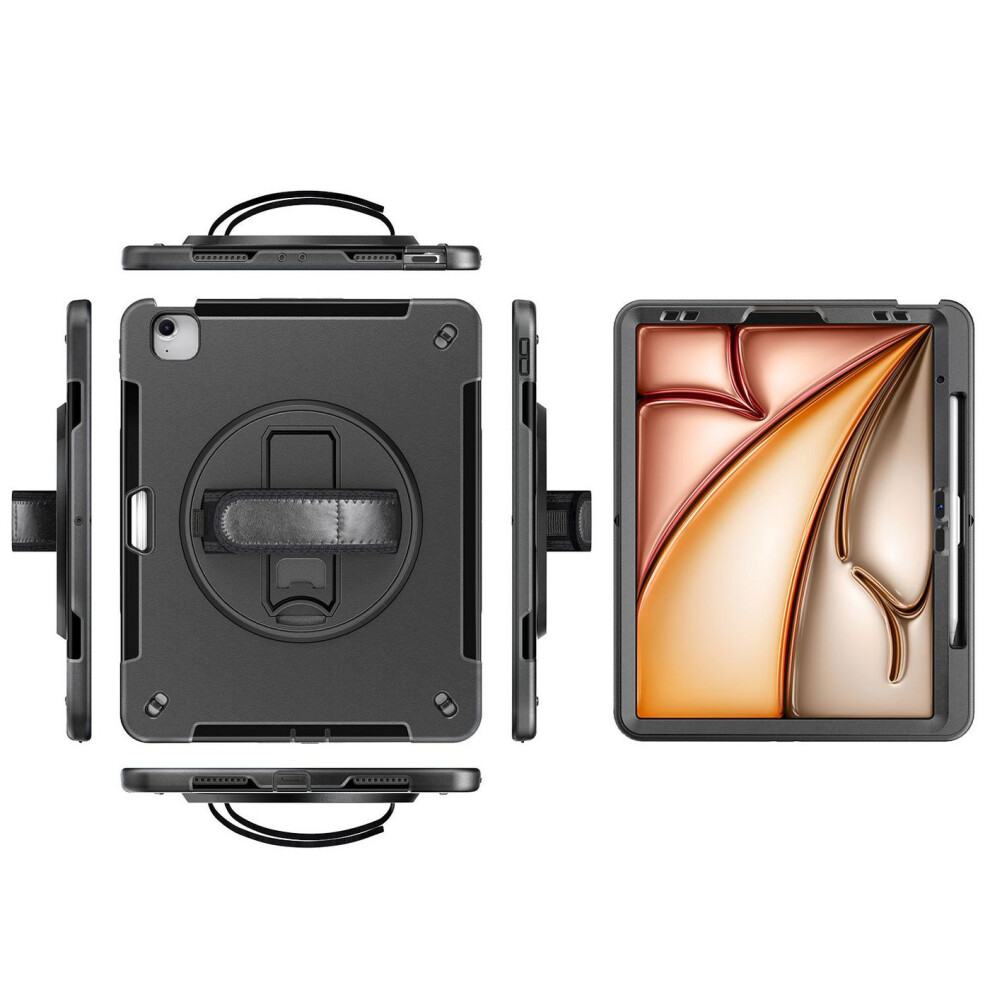 Estuff Ipad Air 13 2026/2025/2024/Ipad Pro 12.9 2022-2018 Ohio Defender Case - Black 5715328138254