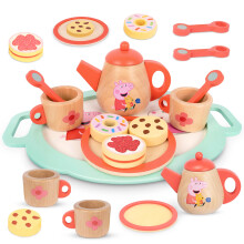 Peppa Pig Wooden Play Set for Toddlers Age 3+, Pretend Play Toy for Kids – Durable Role Play Kitchen Accessories for Creative & Imaginative Fun (Tea
