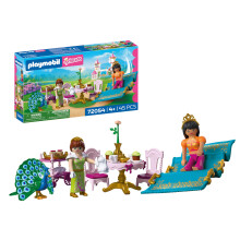 Playmobil | Princess | A Visit from Afar | 2 Princesses with Flying Carpet and Tea Party | Encourages Creativity | Princess Toy for Ages 4 and Up | 7