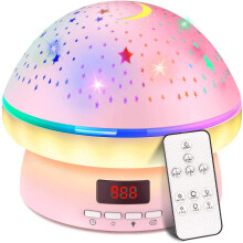 DQMOON Girls Star Projector Night Light with Remote Control & Timer, Birthday Gifts for Girls Toys Age 2-10, 360Rotating Galaxy Projector for Party