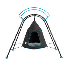 TP Toys UFO Den & Climbing Frame With Curved Climbing Rungs And Safety Handrails Mesh Den With Door, Climbing Ladder And Lookout Mesh Window. Adjusta