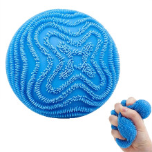 Fuzz Ball Squishy, Stress Balls, Blue Squishy Ball, Pocket Size Fuzz Ball with Soft Texture for Relaxation