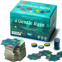 A Gentle Rain – Calming Tile-Laying Puzzle Game – Mindful Solo, 2-Player, or Cooperative Play in 15 Minutes – Soft-Touch Tiles & Wooden Blossoms