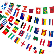 AhfuLife 1 Pack World Cup Flag Bunting for Party Decorations 2026, 48 Teams Include Czechia, Bosnia & Herzegovina and Sweden Flags Double Sides Fabri