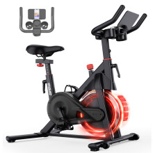 Superun Exercise Bikes for Home Use Spinning Bike with Adjustable Magnetic Resistance, Stationary Bike with LCD Display and APP, 136 kg Weight Capaci