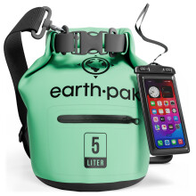 Earth Pak -Waterproof Dry Bag - Roll Top Dry Compression Sack Keeps Gear Dry for Kayaking, Beach, Rafting, Boating, Hiking, Camping and Fishing with